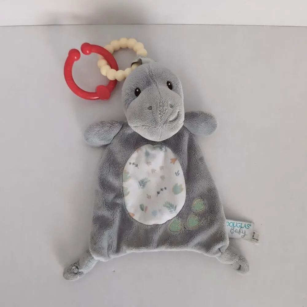Douglas Baby Cuddle Toys Danny Dino Teether Plush Lovey Ring Stuffed Animal